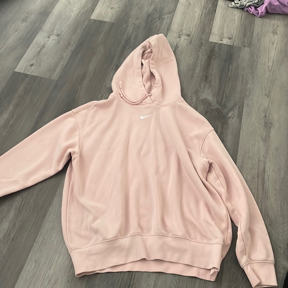 Nike light pink workout hoodie